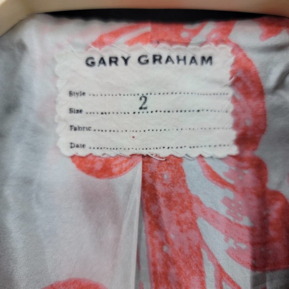 Gary Graham Women's Size 2 Blazer Gray Long Sleeve Linen One Button Lined - Picture 6 of 12